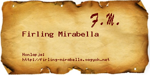Firling Mirabella névjegykártya